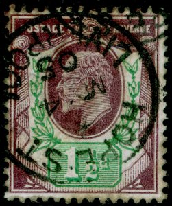 SG222 SPEC M8(-), 1½d deep slate-purple & green, FINE USED, CDS. UNLISTED. 