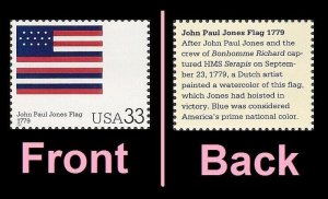 US 3403g The Stars and Stripes John Paul Jones Flag 1779 33c single MNH 2000