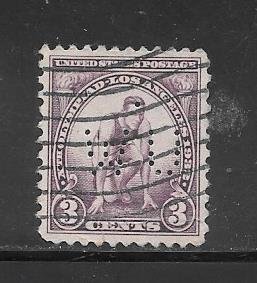 #718 Used Single Perfin (my13)