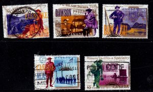 CANADA  1996 -  Yukon Gold Rush - Used set # 1606a-e