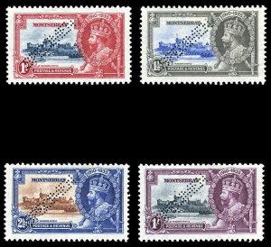 Montserrat 1935 KGV Silver Jubilee set perforated SPECIMEN vfm. SG 94s-97s.