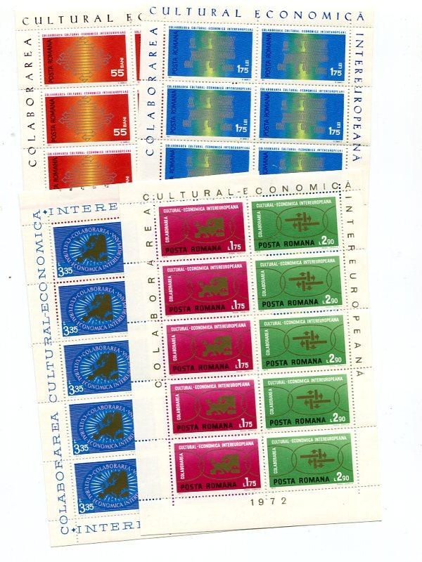 Romania 1971/72/73   Europa sheets Mint VF NH - Lakeshore Philatelics