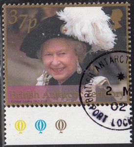 British Antarctic Territory 2002 used Sc #308 37p At Garter Ceremony QEII's 5...