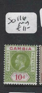 GAMBIA  (P0607B)  KGV  10D      SG 116   MOG