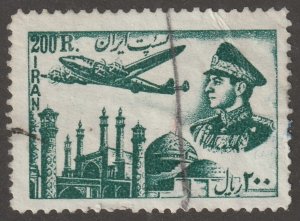 Persia, Middle East, stamp, scott#c78, used, hinged,  Airmail, plane
