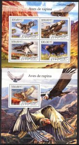 Mozambique 2016 Birds Raptors Sheet + S/S MNH