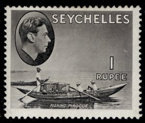 SEYCHELLES GVI SG146ab, 1r grey-black  , M MINT.