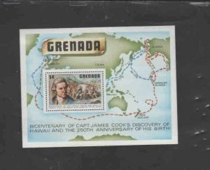 GRENADA #899 1978 CAPTAIN COOK VF LH O.G S/S