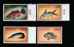 Ghana 1318-1319, 1323-1324 MNH Fish