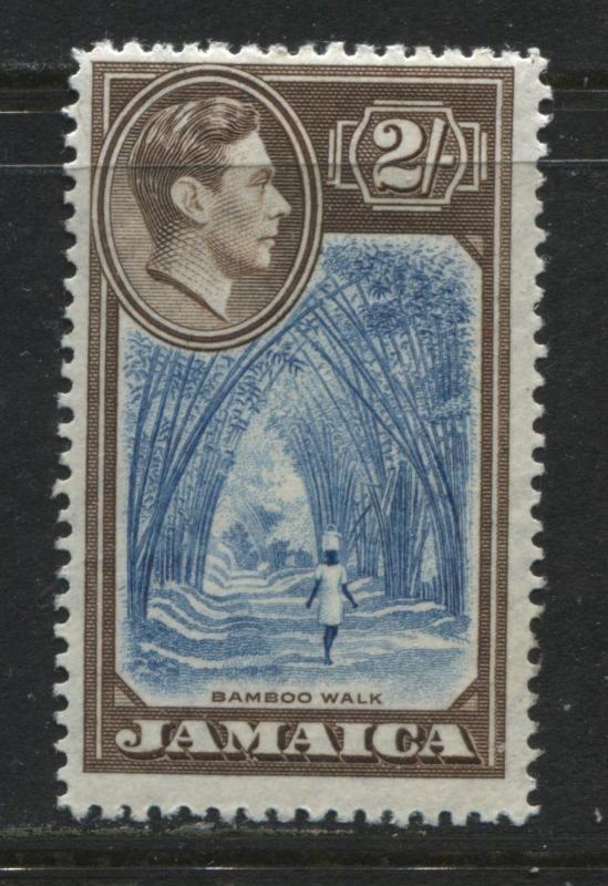 Jamaica KGVI 1938 2/ brown & bright blue mint o.g.