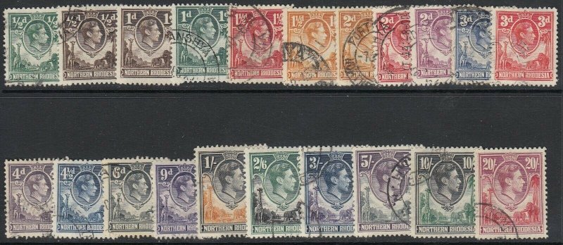 Northern Rhodesia, Sc 25-45 (SG 25-45), used