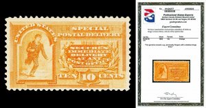 Scott E3 1893 10c Orange Special Delivery Mint F-VF LH Cat $300 with PSE CERT