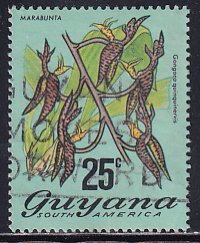 Guyana 1972 Sc 141 25c Centered Gongora Quinquinervis Marabunta Flora Stamp Used