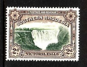 Southern Rhodesia-Sc#37- id9-unused LH 2d Victoria Falls-1941-