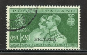 Eritrea Scott 116 Used H - 1930 Royal Wedding Overprint - SCV $7.50