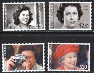 Thematic stamps solomon is 2006 QUEENS 80th 1166/9 mint