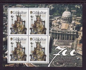 Gibraltar-Sc#1182-unused NH sheet-Our Lady of Europe-2009-