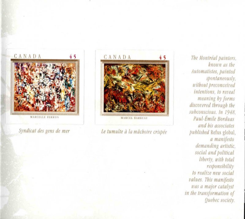 Canada Scott 1743-1749a Self Adhesive Art Booklet 1998