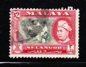 Album Treasures Malaya - Selangor Scott # 111  $2  Bersilat  VF Used CDS