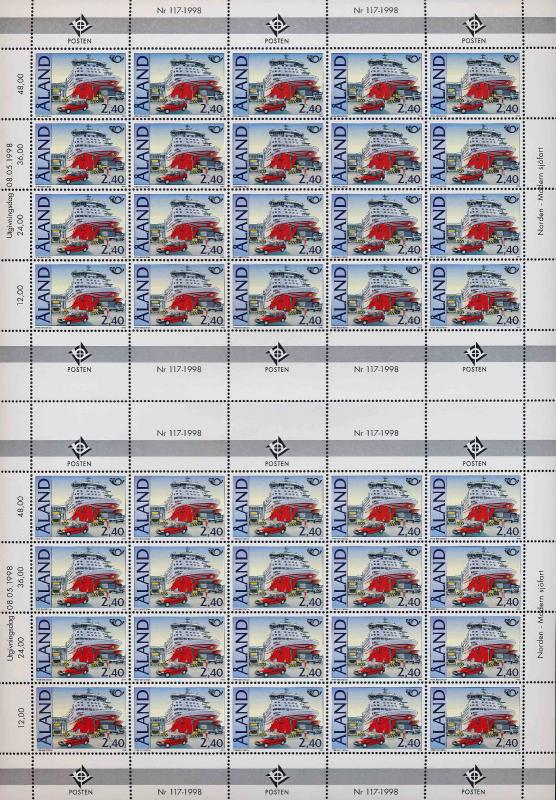 Aland 145 sheet MNH Passenger Fewrry, Ship, Car, Truck