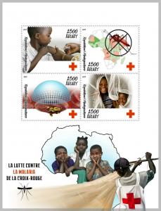 MALARIA VACCINATION RED CROSS MEDICINE MOSQUITO INSECTS MNH STAMPS SET