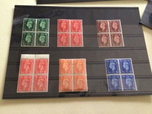 Great Britain King George V1 mounted mint blocks stamps   A13457