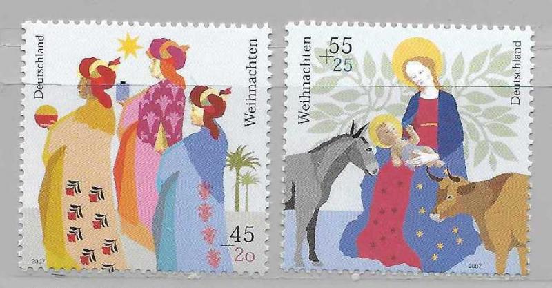 Germany B990-91 Christmas set MNH