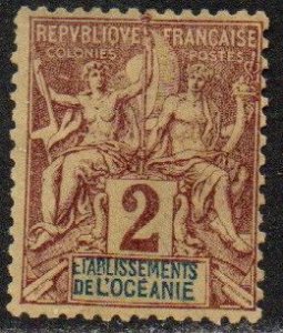 French Polynesia Sc #2 Mint no gum