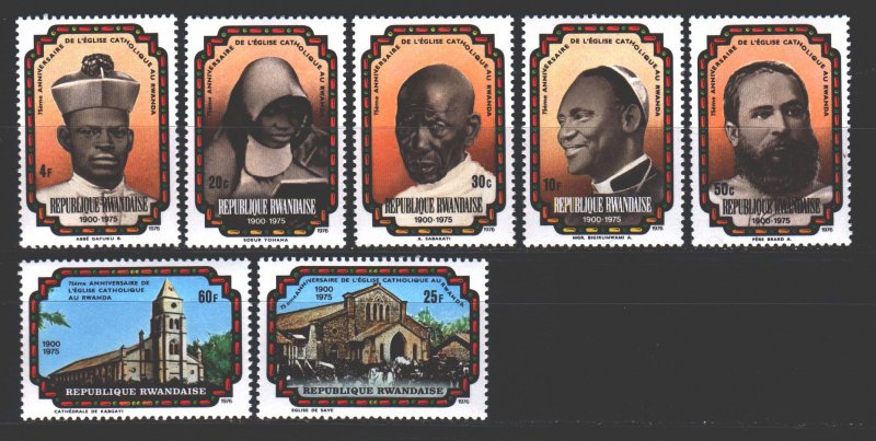 Rwanda. 1976. 792-98. Religious figures of the church. MNH. 