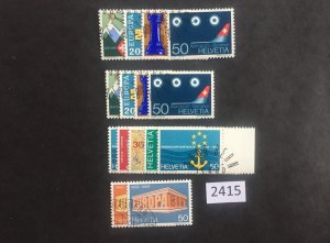 $1 World MNH Stamps (2415) Switzerland A selection of used stamps, 4 sets