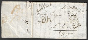 BELGIUM 1820 (4 Oct) Entire Letter Kortrijk (Belgium - 38763