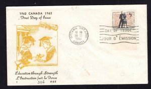 Canada #396 (1962 Education issue) unaddressed H&E cachet FDC (#1)