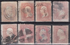 US Sc65 3c Washington Used Selection x8
