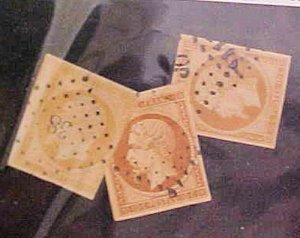 FRANCE STAMP #14,14A,14B  USED cat.$51.00 
