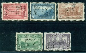 CANADA SCOTT #'s O241-O245 SET, USED, GREAT PRICE! (SP}