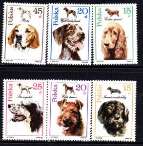 POLAND #2900-2905  1989  DOGS   MINT  VF NH  O.G