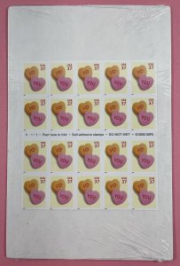 3833 LOVE CANDY HEARTS Pane of 20 US 37¢ Stamps MNH USPS Sealed