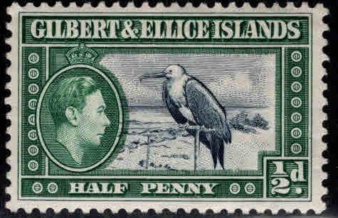 Gilbert & Ellice Islands Scott  40 MH*  Bird stamp