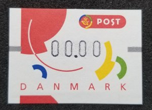 *FREE SHIP Denmark 1995 ATM (Frama Machine Label stamp) MNH *zero value  *rare