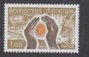 France # 1607, Energy Conservation, Mint NH