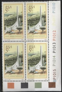 South Africa 450 (mnh block of 4) 5c Afrikaans Language Monument (1975)