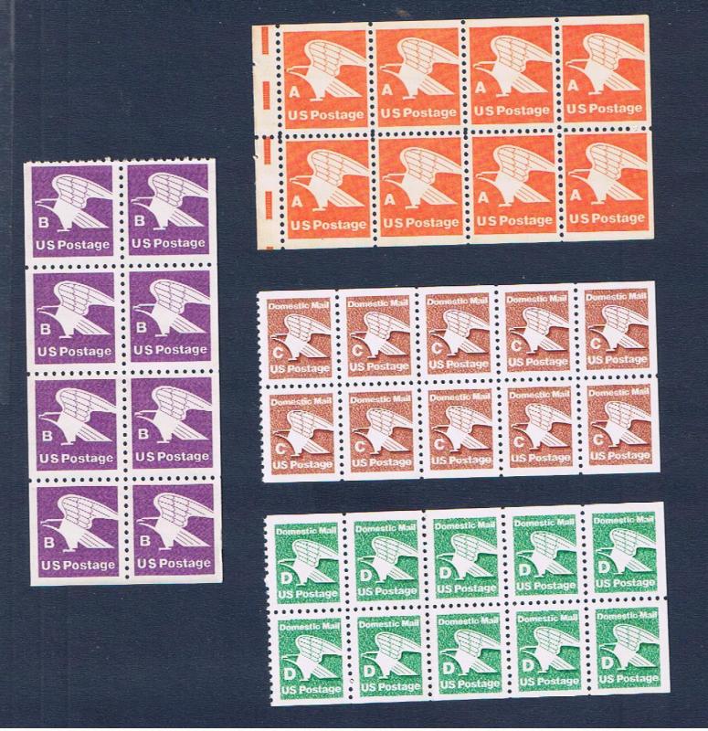 #1736a-1819a-1949a-2113a MNH  Bklt. panes of Postal Change  Free S/H