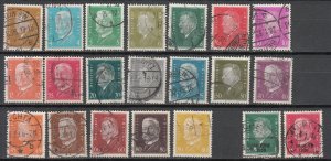 Germany - 1928/1932 Presidents stamp collection Sc# 366/386 (7332)