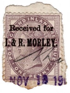 (I.B) QV Commercial Overprint : I & R Morley 