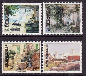 Bermuda-Sc#613-16- id6-unused NH set-Paintings-1991-please note there is gum gl