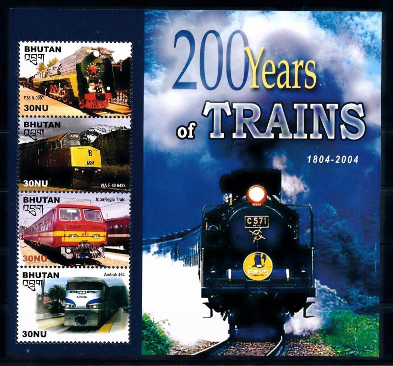 [61486] Bhutan 2005  Railway Train Eisenbahn Chermin De Fer Sheet MNH