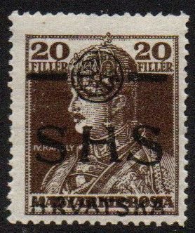 Yugoslavia - Croatia-Slavonia Sc #2L25 Mint Hinged