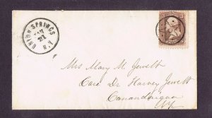 US 65 cover star in circle fancy cancel of Union Springs NY great strike PF cert