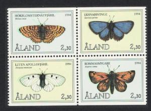 Aland Is. Butterflies 4v 1994 MNH SG#81-84 CV£7.20