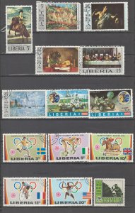 COLLECTION LOT # 41 LIBERIA 87 STAMPS CLEARANCE